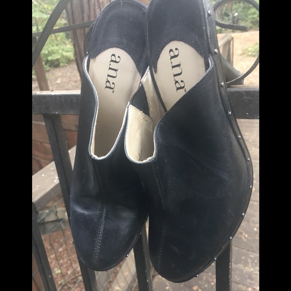 a.n.a. Black slip on heeled mules,HP24 - Picture 2 of 9